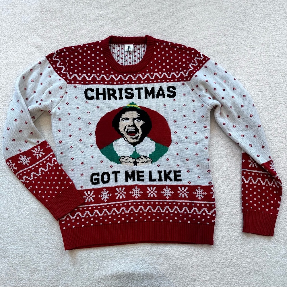 ELF Ugly Holiday Knit Fair Isle Christmas Sweater